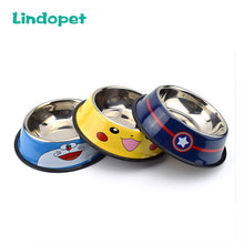 Load image into Gallery viewer, Pet tableware Panda Bowl Cat Cartoon Stainless Steel Dog Pot Bowl Pet Feeder Gamelle Chien Water Bottle Food