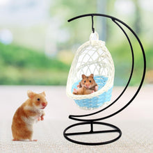 Load image into Gallery viewer, Swing Nest Cages Hanging bed Hamster Hammock Iron Garden Decorative Parrot Basket Small Pet Cradle Weaving Nest Hanging Bed